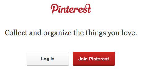 Pinterest Login Screen